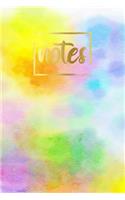 Notes: Water Color Cover Design Composition Notebook College Ruled 6x9 for School. Journal, Diary, Planner