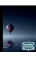 Air Balloon Over Ocean Composition Notebook