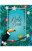 Notebook: Summer Aloha Cover: Journal Notebook Diary (4 inside patterns): Lined, Dot Grid, Line Grid, Blank No Lined, Total 120 pages, (8.5" x 11")