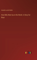 How Billy Went Up in the World. A Story for Boys