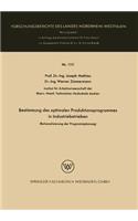 Bestimmung des optimalen Produktionsprogrammes in Industriebetrieben