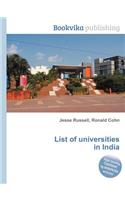 List of Universities in India