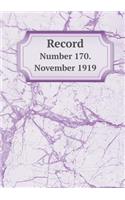 Record Number 170. November 1919