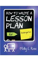 How To Write A Lesson Plan For Kindergarten