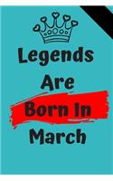 Legends Are Born In April journal
