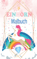 Einhorn Malbuch: Super süßes Einhorn Glossy Malbuch für Kinder.