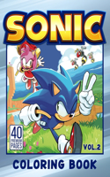 Sonic Coloring Book Vol2: Funny Coloring Book With 40 Images For Kids of all ages with your Favorite "Sonic" Characters.