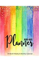 2020-2021 Planner: (24 Month Weekly and Monthly Calendar)