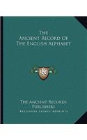 Ancient Record of the English Alphabet