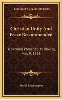 Christian Unity and Peace Recommended