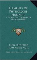 Elements De Physiologie Humaine