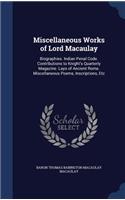 Miscellaneous Works of Lord Macaulay