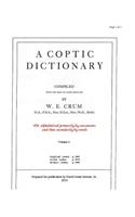 Coptic Dictionary, volume 1