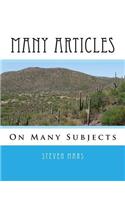 Many Articles: On Many Subjects(English)