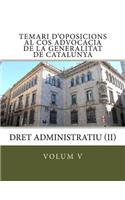 Temari d'oposicions al Cos Advocacia de la Generalitat de Catalunya