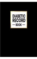 Diabetic Record Book: Easy Daily Blood Notebook, Insulin Levels & Meal Notes, Food Glucose Journal, 2 Year Planner, Black Simple Hypoglycaemia Monitor Organizer for Women(3 Diabete Volume)