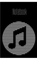 Notebook: Retro Design Notebook for Music Lovers. Song Writing Journal: Lined/Ruled Paper For Musicians, Music Lovers, Students, Songwriting. Size 6" x 9" .12