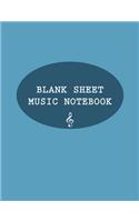 Blank Sheet Music Notebook: Standard Composition Book Wide Staff Blank Manuscript Paper 100 Pages 8 1/2" x 11" - Cool Designed Gift for Musicians Songwriters Kids Men Women