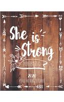 2020 Planner She Is Strong Proverbs 31: 25: 2020 Weekly And Monthly Planner, January To December Agenda, Organizer, Diary, Women, Girls