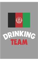 Drinking Team Notebook: Lined Journal, 120 Pages, 6 x 9, Afghanistan Flag Beer Olympics Gift Journal Matte Finish