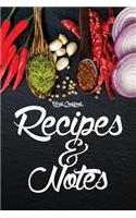 Blank Cookbook Recipes Notes: Family Recipes Journal Notes Document Favorite
