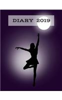 Diary 2019: Dancing in the Moonlight, 7 Days a Week Planner, 7.44 X 9.69 Approx. 19cm X 26.5cm Sized Book