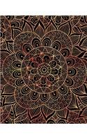 Bullet Journal Notebook Mandala Pattern 6: 172 Numbered Pages with 160 Dot Grid Pages, 6 Index Pages and 2 Key Pages in Large 8 X 10 Size for Journaling, Writing, Planning or Doodling.