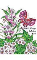 Butterflies And Flowers Coloring Book