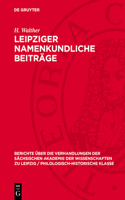 Leipziger Namenkundliche Beiträge