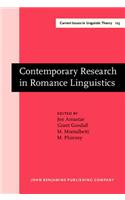 Contemporary Research in Romance Linguistics