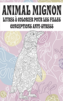 Livres à colorier pour les filles - Conceptions anti-stress - Animal mignon