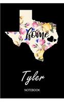 Home - Tyler - Notebook: Blank Personalized Customized City Name Texas Home Notebook Journal Dotted for Women & Girls. TX Texas Souvenir, University, College, 1st - 12th Gra