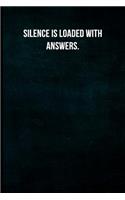 Silence is loaded with answers.