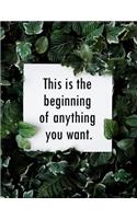 This Is The Beginning Of Anything You Want