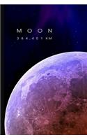 Moon: 6 x 9 Lined Writing Notebook Journal, 120 pages for Taking Notes, Writing Essays, Journaling