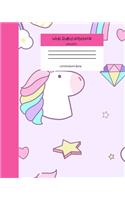 Wide Ruled Notebook Unicorn Composition Book
