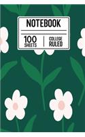 Notebook 100 Sheets College Ruled