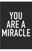 You Are a Miracle: A 6x9 Inch Matte Softcover Journal Notebook with 120 Blank Lined Pages and an Uplifting Positive and Motivaitonal Cover Slogan