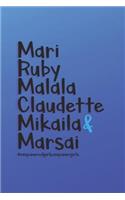 Mari Ruby Malala Claudette Mikaila & Marsai #empoweredgirlsempowergirls