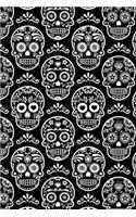 Day Of The Dead Pattern Sugar Skull Santa Muerte 19: Blank Dot Grid Notebook for Day Of The Dead Lovers