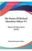 Poems Of Richard Monckton Milnes V1