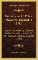 Examination Of Public Measures Proposed In 1782