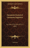 Giuramento Decisorio E Giuramento Supplettivo