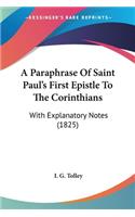 Paraphrase Of Saint Paul's First Epistle To The Corinthians