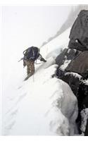 Mountain Climber in the Snow Journal: 150 Page Lined Notebook/Diary