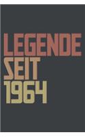 Legende seit 1964: ein Geschenk für legendäre Menschen.120-zeiliges Notizbuchjournal (15x22cm), German Edition.