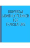 Universal Monthly Planner for Translators