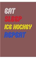 Eat Sleep ice hockey Repeat Notebook Fan Sport Gift
