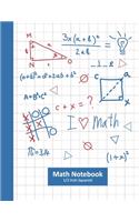 Math Notebook 1/2 Inch Squares