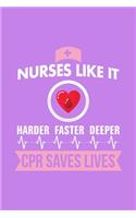 Nurses Like It Harder Faster Deeper CPR Saves Lives